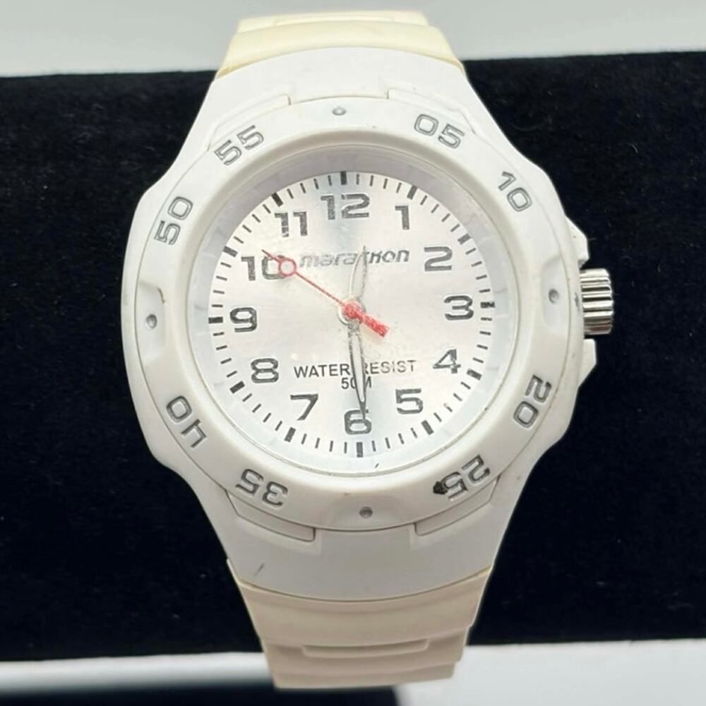 White Marathon Watch